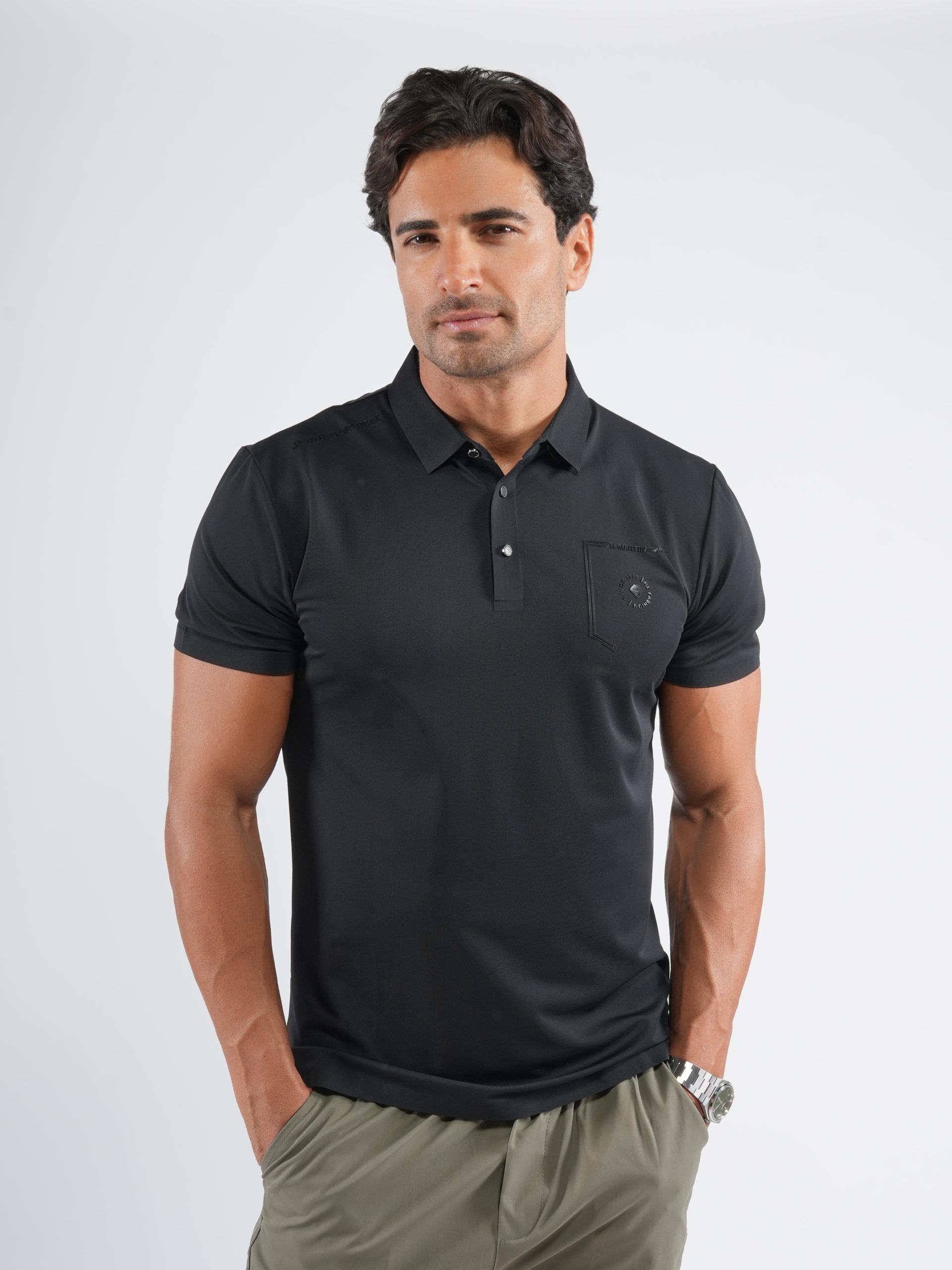 Men’s Emb. T-Shirt with Collar